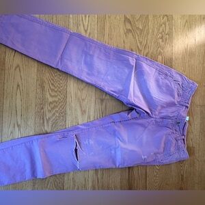Purple Distressed Pants size 2 Loft